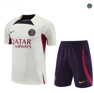 Nuevas Cfb3 Camiseta Entrenamiento Paris Saint Germain + Pantalones Cortos Equipación Beige 2023/2024 replicas