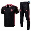 Cfb3 Camisetas Entrenamiento Real Madrid + Pantalones Equipación Negro 2021/2022