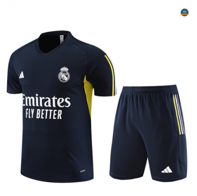 Outlet Cfb3 Camiseta Entrenamiento Real Madrid Niño + Pantalones Cortos Equipación Azul Marino 2023/2024 tienda