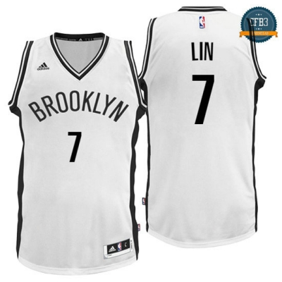 cfb3 camisetas Jeremy Lin, Brooklyn Nets - Blanco