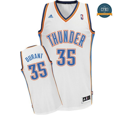 cfb3 camisetas Kevin Durant Oklahoma City Thunder [Blanco]