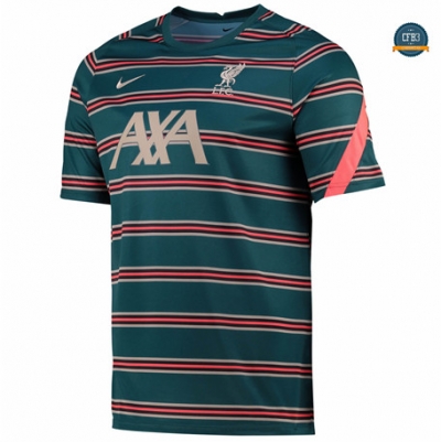 Cfb3 Camiseta Liverpool pré-match Azul/Verde 2022/2023