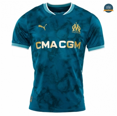 Cfb3 Camiseta futbol Marsella Segunda Equipación Azul 2024/2025