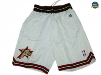 cfb3 camisetas Pantalones Philadelphia 76ERS [Blanco]