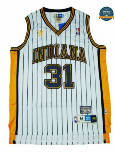 cfb3 camisetas Reggie Miller, Indiana Pacers [Blanca]