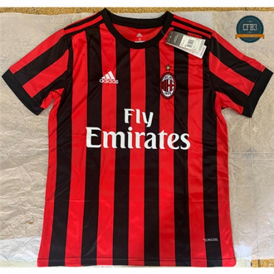 Cfb3 Camisetas Retro 2017-18 AC Milan 1ª Equipación