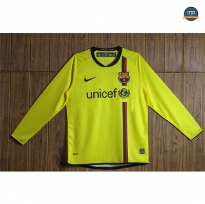 Cfb3 Camiseta Retro 2008-09 Barcelona 2ª Equipación Manga larga C1006