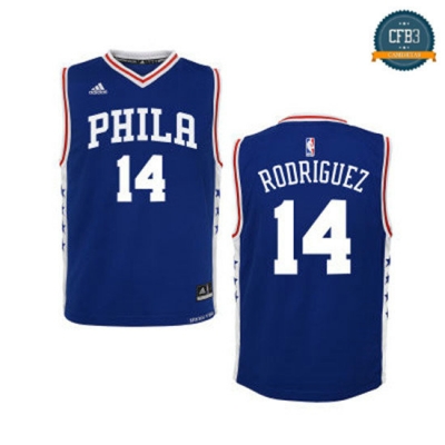 cfb3 camisetas Sergio Rodriguez, Philadelphia 76ers [Azul]