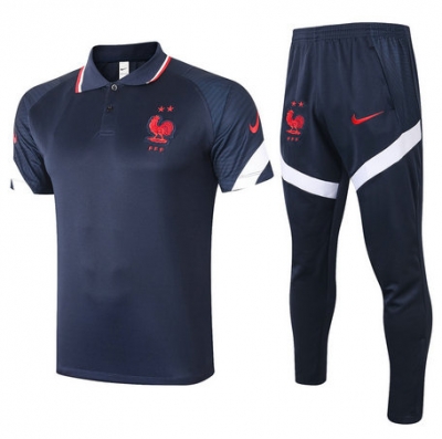 Entrenamiento Francia POLO + Pantalones Azul Marino 2020/2021