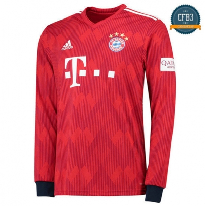 Camiseta Bayern Munich 1ª Equipación Manga Larga Rojo 2018