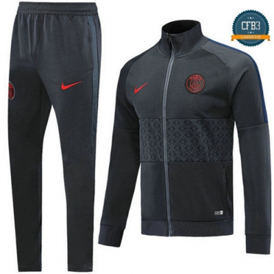 Chaqueta Chándal PSG Negro/Gris Cuello alto 2019/2020