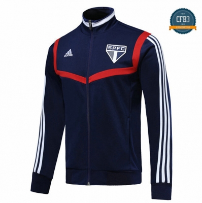 Cfb3 Camisetas Chaqueta Sudadera Sao Paulo Azul Oscuro/Rojo 2019/2020