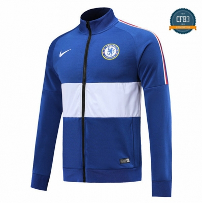 Cfb3 Camisetas Chaqueta Sudadera Chelsea Azul/Blanco 2019/2020 Cuello alto