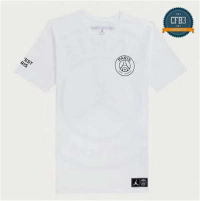 Camiseta PSG Jordan Entrenamiento Logo Blanco