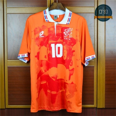 Camiseta 1996 Copa de Europa Países Bajos 1ª Equipación (10 Bergkamp)