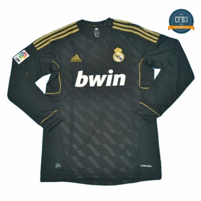 Camiseta 2011-12 Real Madrid 2ª Equipación Manga Larga Negro