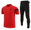 Venta Cfb3 Camiseta Entrenamiento AC Milan + Pantalones Equipación Rojo 2022/2023
