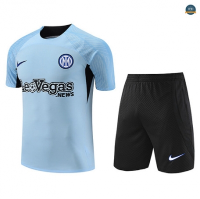 Nuevas Cfb3 Camiseta Entrenamiento Inter Milan + Pantalones Cortos Equipación Azul 2023/2024