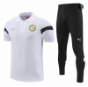 Venta Cfb3 Camiseta Entrenamiento Senegal Polo + Pantalones Equipación Blanco 2022/2023