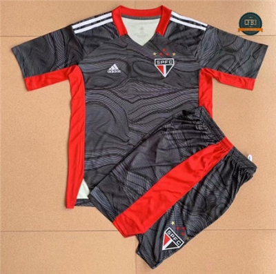 Cfb3 Camisetas Sao Paulo Niños Portero Negro 2021/2022