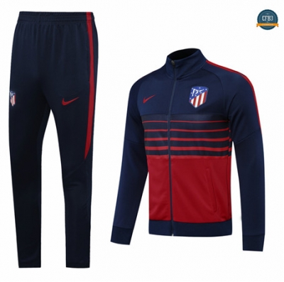 Cfb3 Chaqueta Chandal Atletico Madrid Equipación Azul Oscuro/Rojo 2020/2021