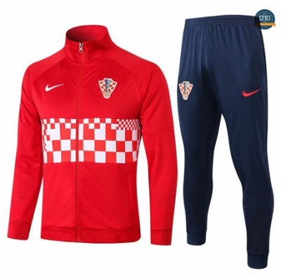 Cfb3 Chaqueta Chandal Croacia Equipación Rojo 2020/2021