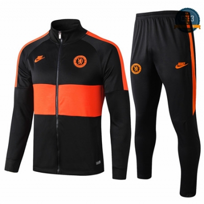 Cfb3 Camisetas D078 Chaqueta Chandal Chelsea Negro/banda Amarillo 2019/2020