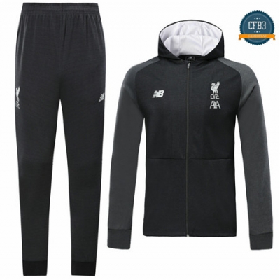 Cfb3 Camisetas D090 Chaqueta Chandal Liverpool Negro Sombrero 2019/2020