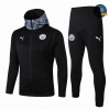 Cfb3 Camisetas D094 Chaqueta Chandal Manchester City Negro/Azul Sombrero 2019/2020