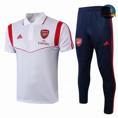 Cfb3 Camisetas D163 Entrenamiento Arsenal Blanco/Azul Oscuro POLO 2019/2020