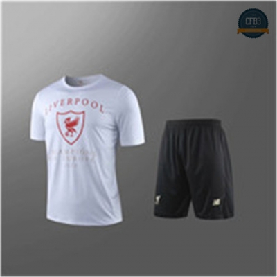 Cfb3 Camisetas D173 Entrenamiento Liverpool Blanco/Negro 2019/2020 Cuello redondo