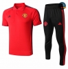 Cfb3 Camisetas D182 Entrenamiento Manchester United Rojo/Negro POLO 2019/2020