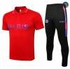 Cfb3 Camisetas Paris PSG Jordan POLO + Pantalones Equipación Rojo 2021/2022