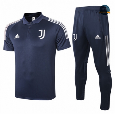 Cfb3 Camiseta Entrenamiento Juventus POLO + Pantalones Azul Oscuro 2020/2021