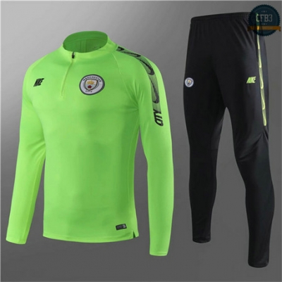 Cfb3 D81 Chándal Manchester City Niños Verde/Negro 2019/2020