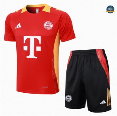 Diseño Camiseta Entrenamiento futbol Bayern Munich + Pantalón 2024/2025 rojo