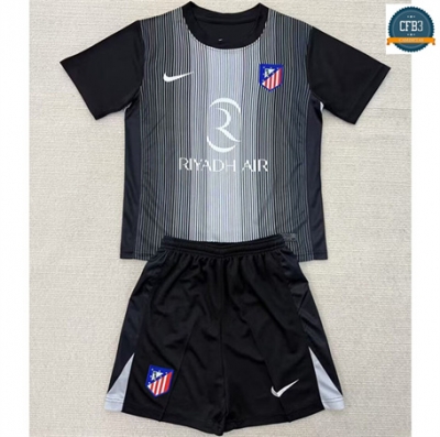Camiseta futbol Atletico Madrid Niño Equipación Portero Negro 2025/2026
