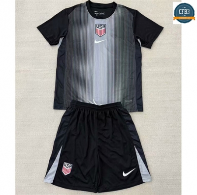 Camiseta futbol EEUU Niño Equipación Portero Negro 2025/2026