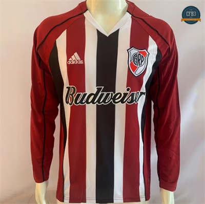 Cfb3 Camiseta futbol Retro 2005-06 River Plate 2ª Equipación Manga Larga