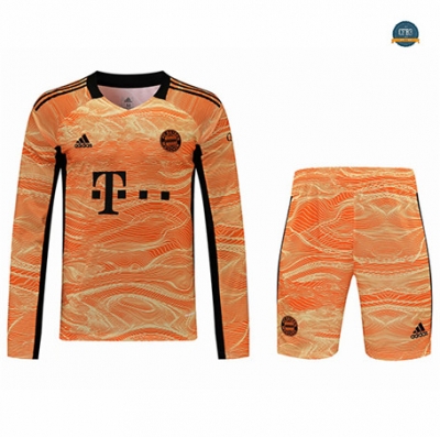Cfb3 Camiseta Bayern Munich Portero + Pantalones Manga larga Naranja 2021/2022