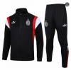 Cfb3 Camiseta Chaqueta Chándal AC Milan Equipación negro 2024/2025