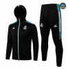 Cfb3 Camisetas Chaqueta Chandal Real Madrid Equipación Sombrero Negro/Azul 2021/2022