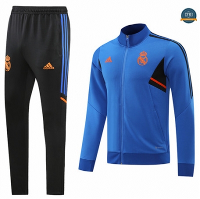 Cfb3 Camiseta Chaqueta Chándal Real Madrid Equipación Azul/Negro 2022/2023 C100