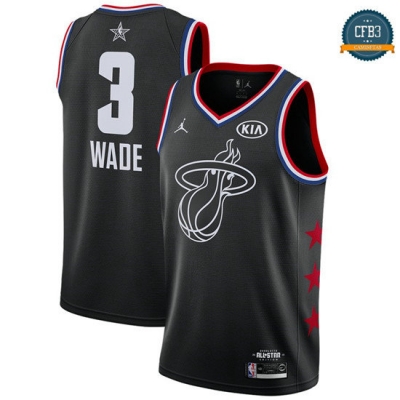 cfb3 camisetas Dwyane Wade - 2019 All-Star Negro