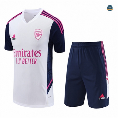 Nuevas Cfb3 Camiseta Entrenamiento Arsenal + Pantalones Cortos Equipación Blanco 2023/2024 replicas