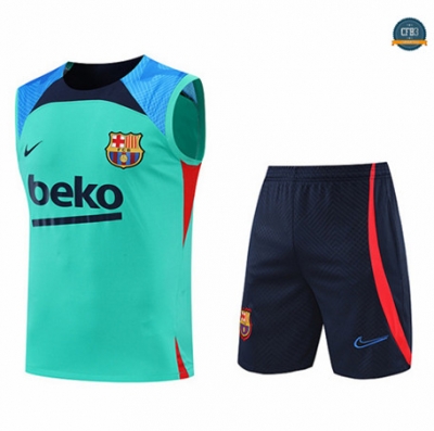 Cfb3 Camiseta Barcelona Chaleco Pantalones Equipación Verde/Azul Profundo 2022/2023 C413