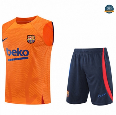 Cfb3 Camiseta Barcelona Chaleco Pantalones Equipación Naranja/Azul Profundo 2022/2023 C418