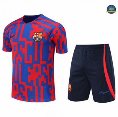 Cfb3 Camiseta Barcelona + Pantalones Equipación Rojo/Azul Profundo 2022/2023 C422