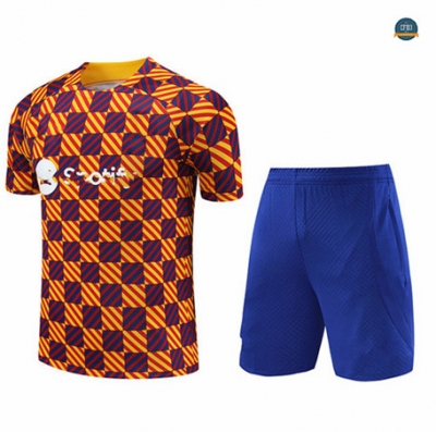 Buscar Cfb3 Camiseta Entrenamiento Barcelona + Pantalones Cortos Equipación Naranja 2023/2024 online