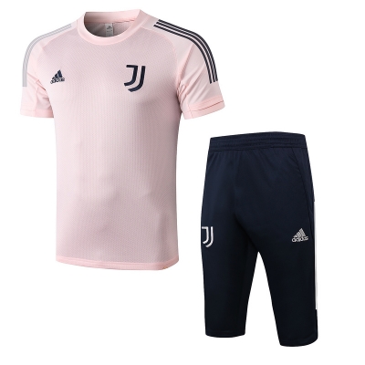 Cfb3 Camisetas Entrenamiento Juventus + Pantalones 3/4 Rosa 2020/2021